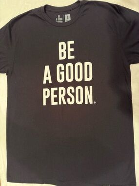 BAGP Be A Good Person Black Short Sleeve Tee Unisex Size Medium